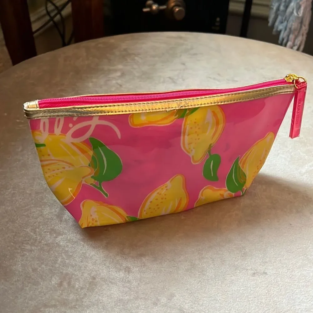 Ester Lauder *Lily Pulitzer* Lemons PVC Cosmetic Case EUC